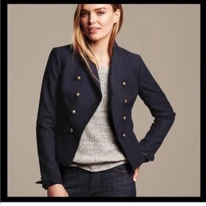 Banana Republic Cropped Button Blazer 0